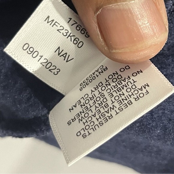 Peter Millar Mens Navy Crown Fleece 1/4 Zip Pullover Sweater MF23K60 Sz L NWT - Picture 8 of 8